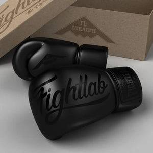 Fightlab Stealth Muay Thai Gloves in black, front view