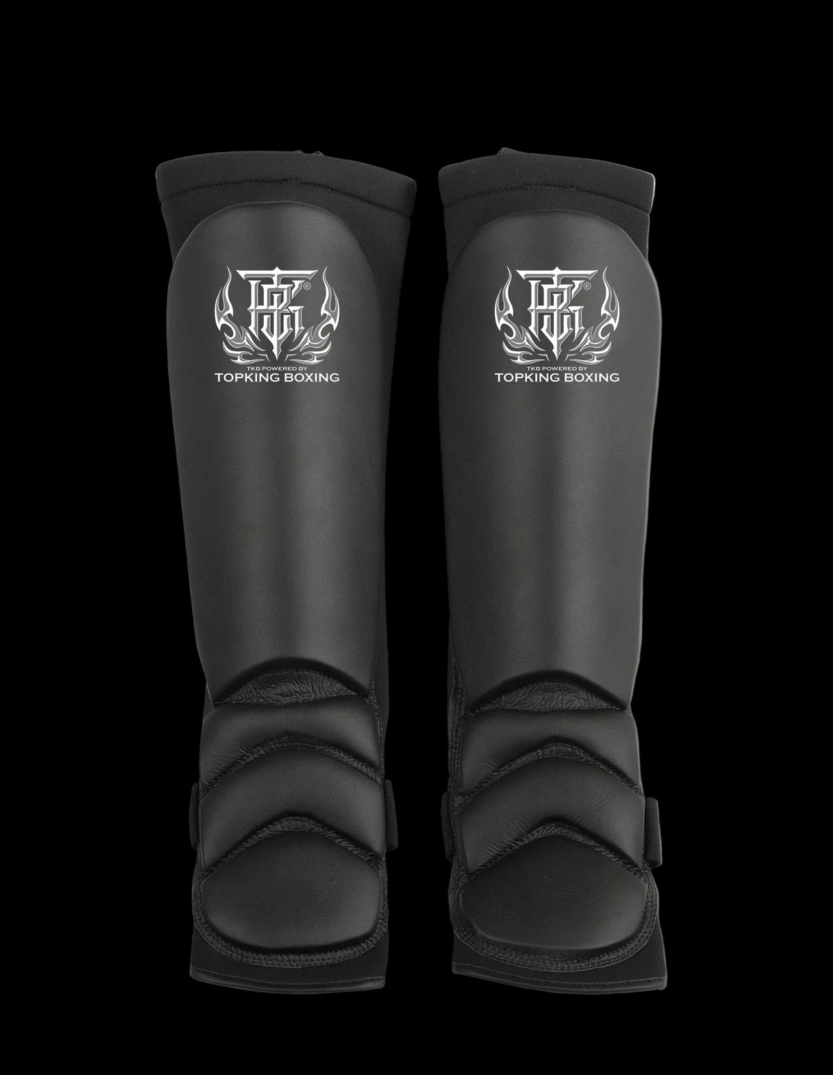 Top King MMA Shin Guards in black