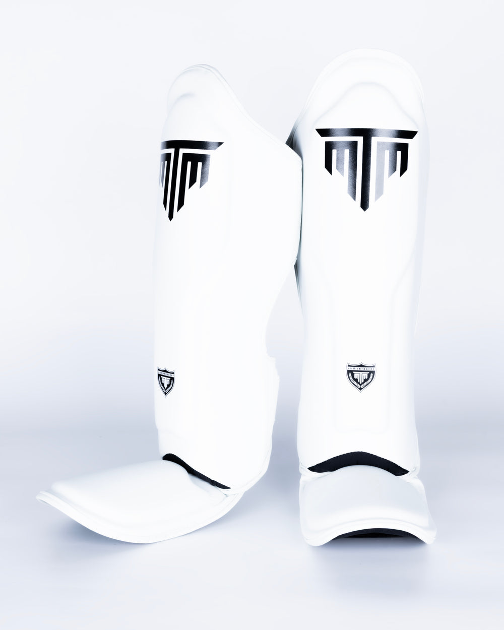 Close-up of MTM Sport VX Shin Guards padding and strap system