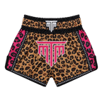 MTM Wildheart Muay Thai Shorts in Cheetah Pink
