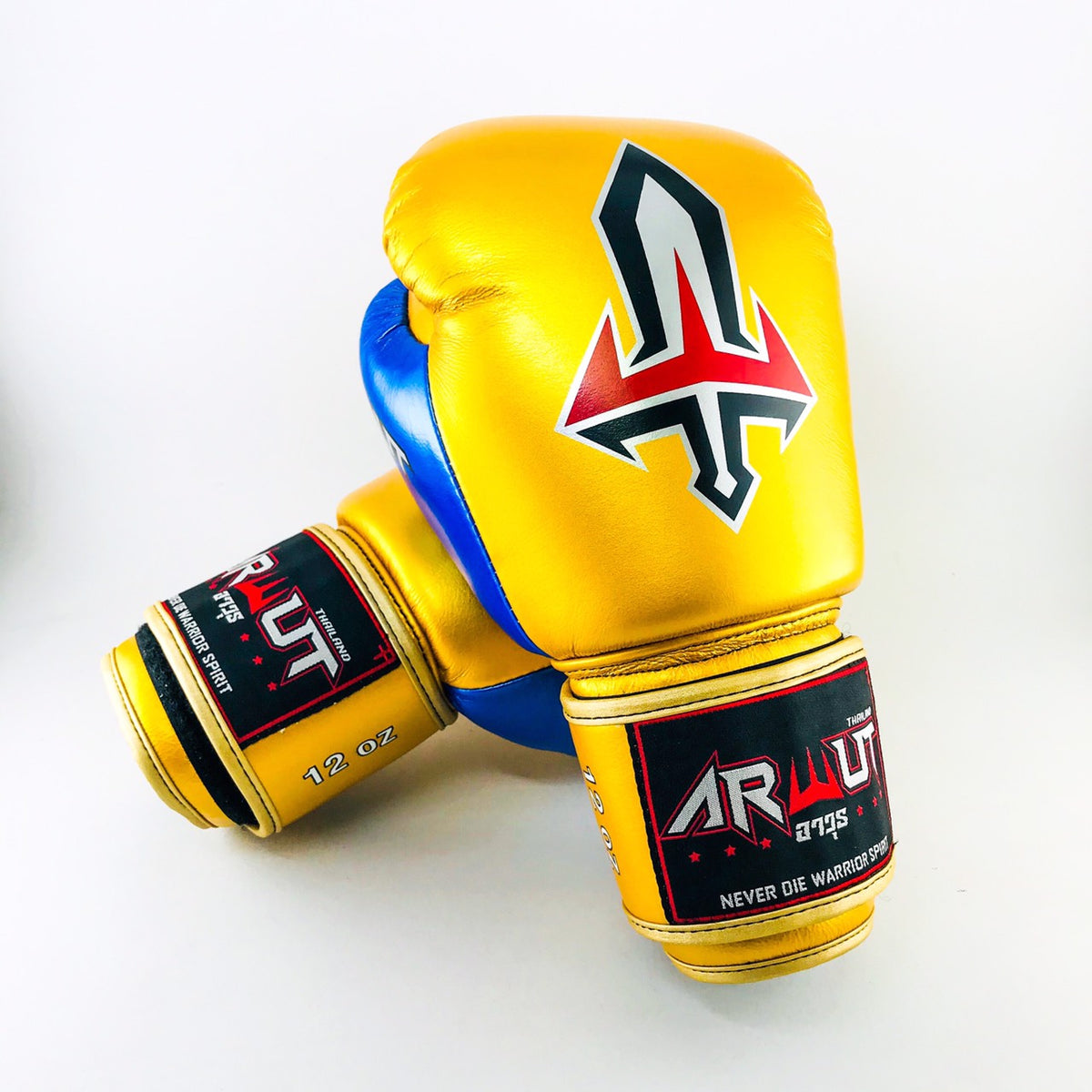 Arwut BG1 Boxing Gloves - Gold/Blue - GOLD/BLUE | Muay Thai Gear