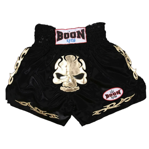 BOON Sport Black Skull Muay Thai Shorts