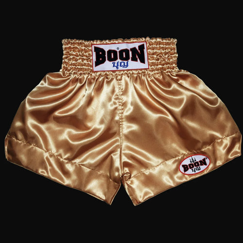 BOON Sport Gold Plain Muay Thai Shorts