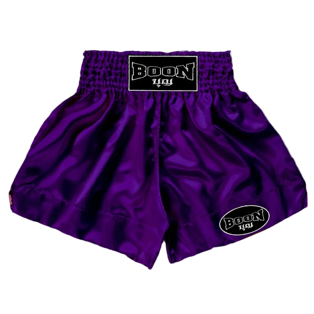 BOON Sport Plain Purple Muay Thai Shorts