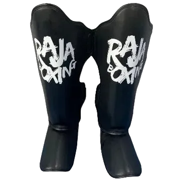 Raja Boxing Lightweight Shin Guards V4 in black