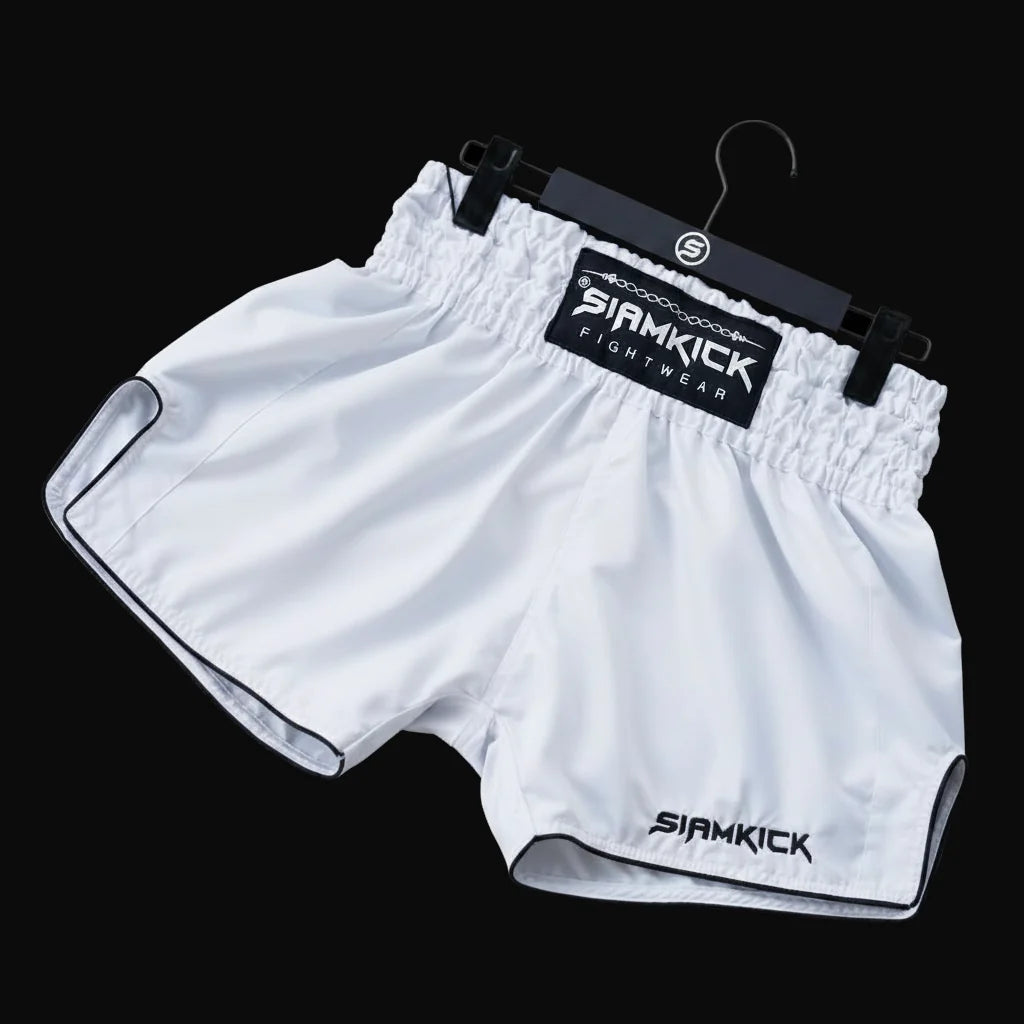 Siamkick Core White Muay Thai Shorts