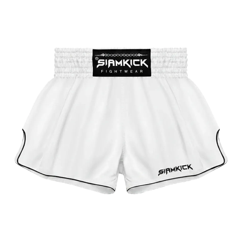 Siamkick Core White Muay Thai Shorts