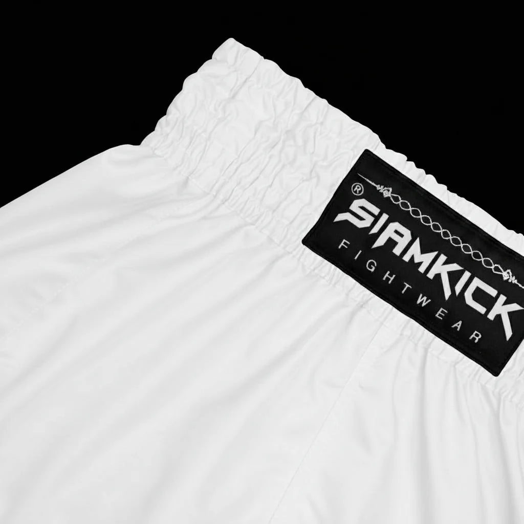 Siamkick Core White Muay Thai Shorts