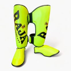 RAJA BOXING Standard Shin Guards in yellow, thumbnail